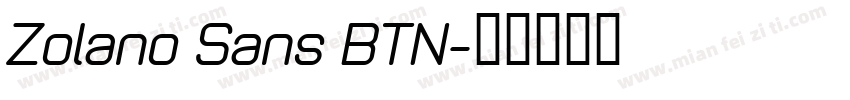 Zolano Sans BTN字体转换